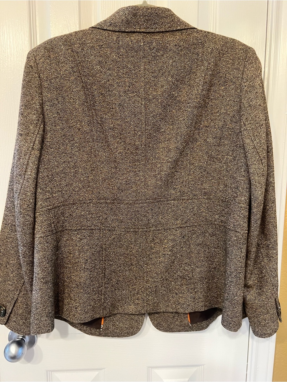 Talbots Women’s Brown Wool Blend Tweed Blazer Jacket, Size 14WP - Picture 5 of 9
